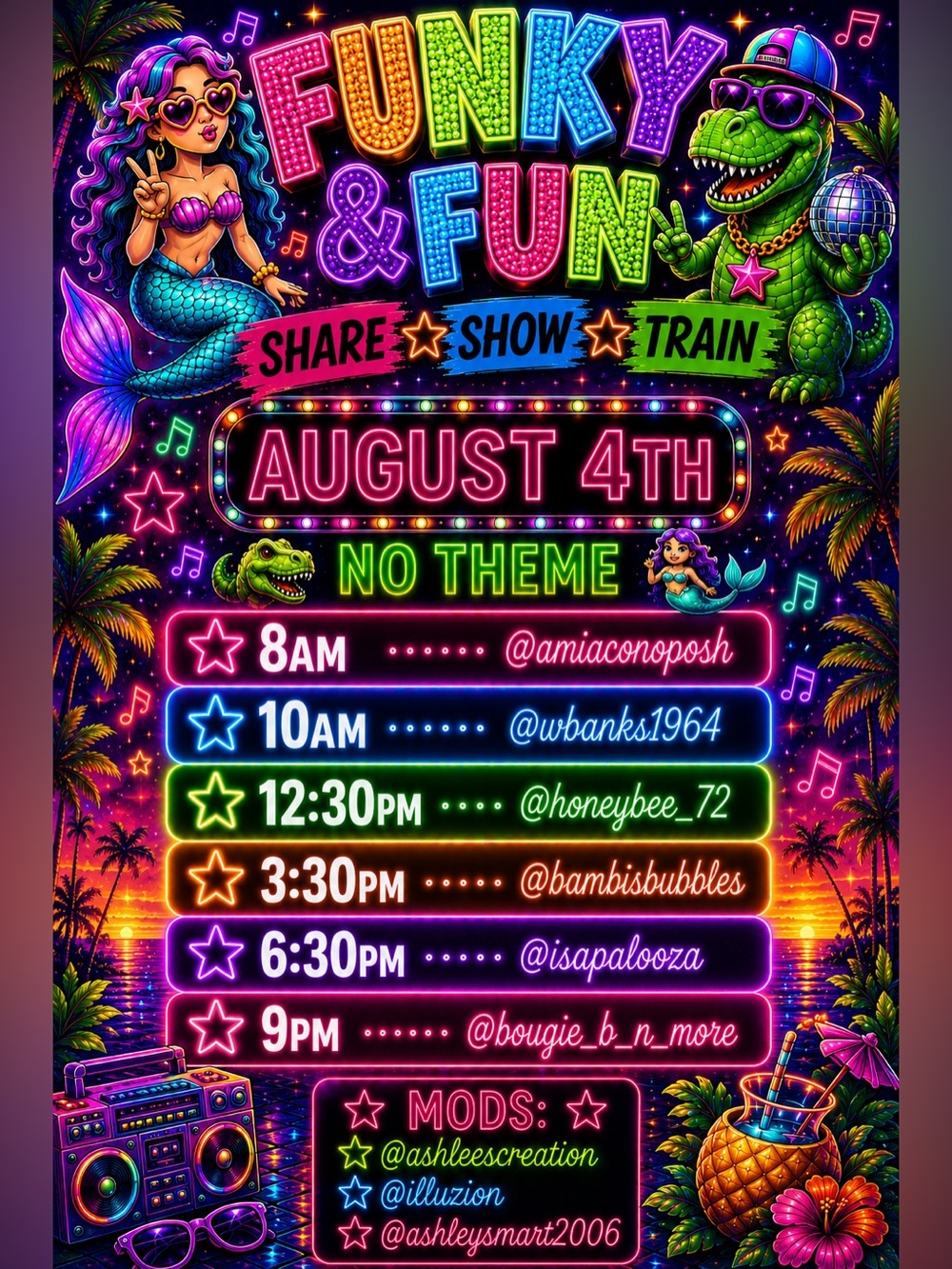 Isapalooza is Live! Come join the Funky & Fun Share Show Train on Tuesdays! - Picture 1 of 3